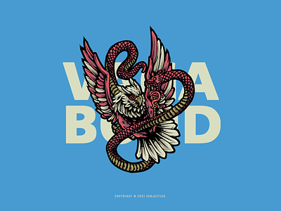 Snake and Bird Colliding art band bandart bandmerch clothing clothing brand design hardcore illustration metal punkrock tshirt art