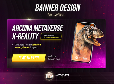 Banner design for Arcona Metaverse banner banner design design design for social media photoshop social media social media banner