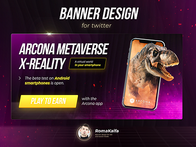 Banner design for Arcona Metaverse banner banner design design design for social media photoshop social media social media banner
