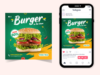 Food Poster Designs.  Social media post