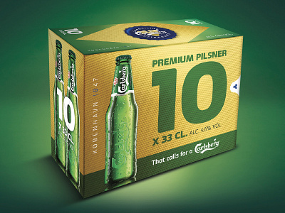 Carlsberg 10pack 10 beer brazil2014 carlsberg concept design logo packaging pattern premium soccer