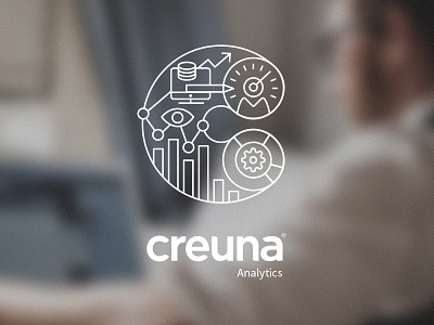 Creuna Analytics logo analytics concept creuna icon identity illustration logo stroke symbol