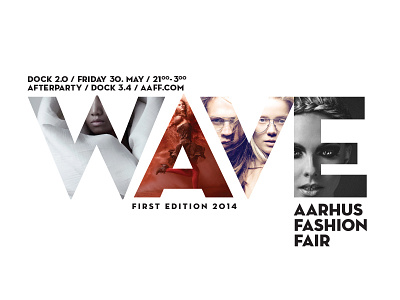 Wave logo concept fashion letters logo poster print