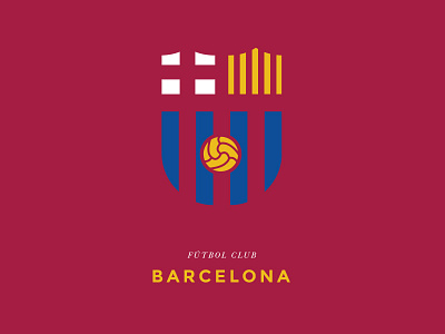 Barcelona Minimal ball barcelona crest fc barcelona illustration logo minimal soccer spain