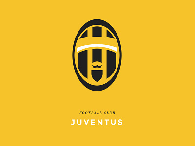 Juventus FC Minimal ball champions crest illustration juventus logo minimal pirlo soccer