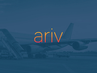 Ariv airplane airport android app flight gradient ios logo plane tracker