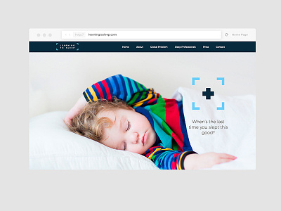 Learning To Sleep flat landing page malmö responsive sleep start up therapy ui ux web website