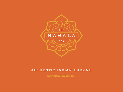 The Masala Box badge brand curry food truck icon india logo malmö restaurant stamp thick line