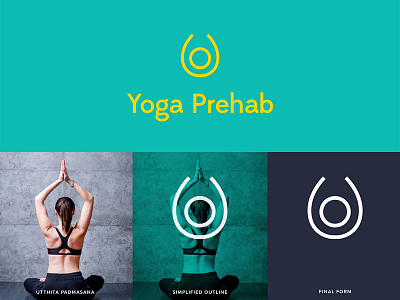 Yoga Prehab body branding fitness graphic health icon logo minimal profile yoga