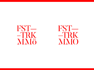 Fast Track Malmö block branding logo malmö minimal profile serif stencil street tech urban