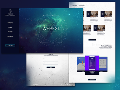 Webexi company web site design landing design ui ui ux design ux web design