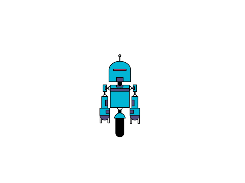 Robot #2 dance droid flat illustration mecha mechanic robot vector