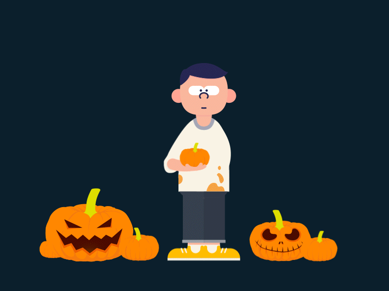 Halloween #2 after agency animation children design effect gif halloween illustrator maggle motion pumpkin