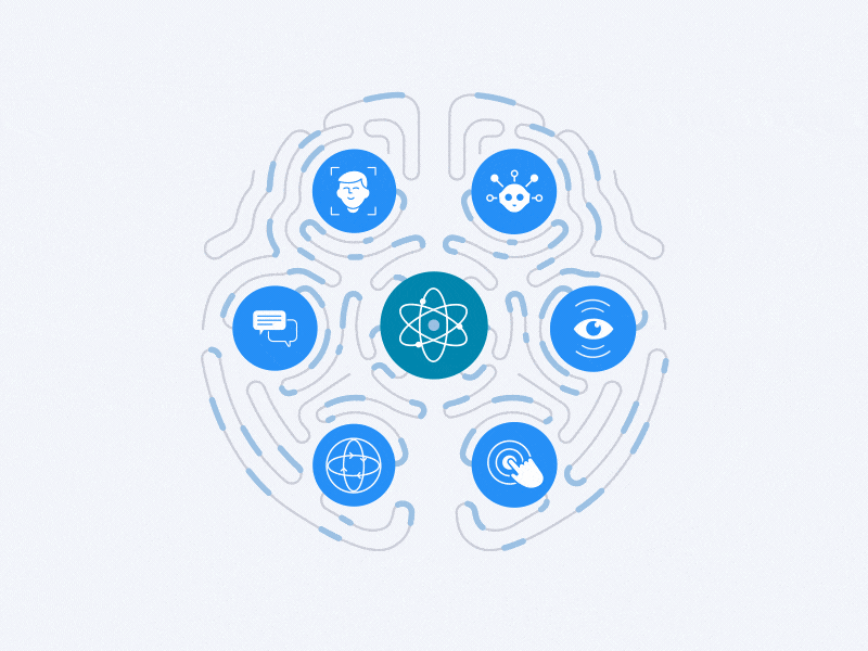 Brain Of Data 2d aftereffect agency animation brain data design flat illustrator maggle motion motiondesign motiongraphics services vectorart