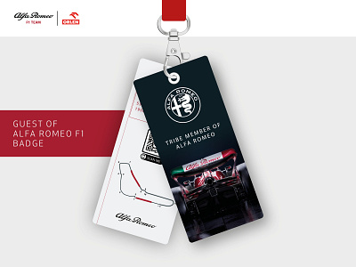 Alfa Romeo F1 Guest Badge design graphic design indesign lanyard vector