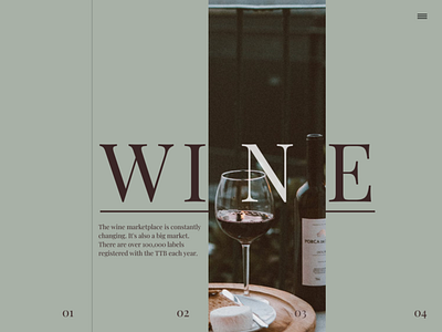 Wine shop main page design ui ux web design