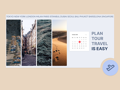 Travel company main page design ui ux web design