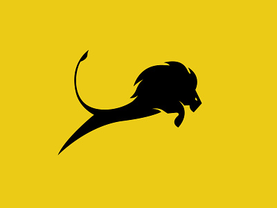 Lion leap leap lion logo marin sotirov shape simple
