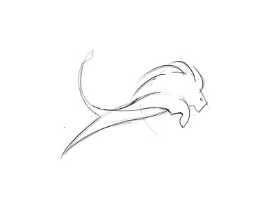 Sketch Lion Leap design lion logo marin sotirov power shape symbol