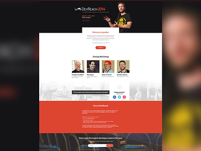 DevReach landing page dev reach landing layout marin sotirov web