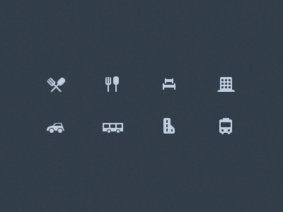 Location Icons bus car design food hotel icons locations marin sotirov shape