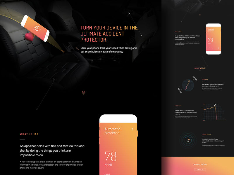 Car Safety app by Marin Sotirov on Dribbble