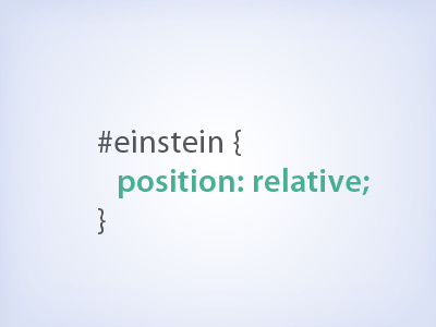 Einstein joke typography