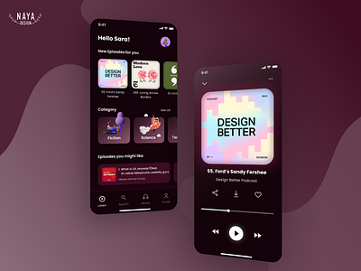 Podcast - Mobile app app design interface listen mobile podcast ui ux