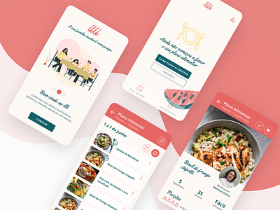 Eat Healthy Mobile App app cooking app health mobile ui ui design uiux