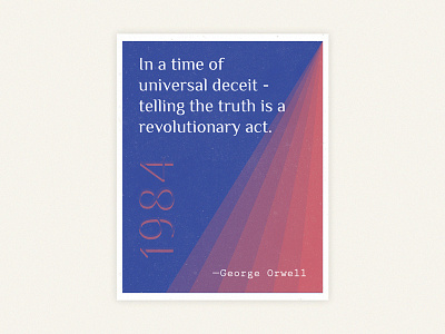 Poster Fun 1984 deceit dystopia lies orwell poster print quote truth type