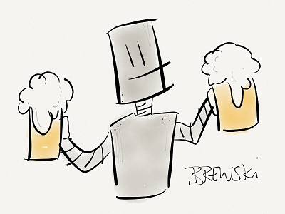 Brewski doodles robots sketch