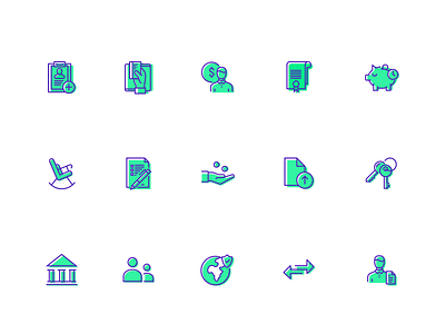 Finance Icons Set finance iconography menu mobile ui web