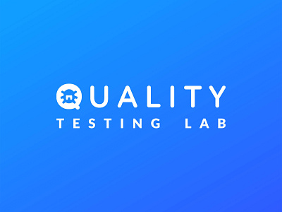 Quality Testing Lab - Logo blue logo branding bug bug logo design illustration illustrator logo qa quality quality control vector