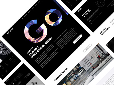 Goliath Graffix - Website agency agency design black and white bold design contrast designer react typography ui uiux web design wordpress