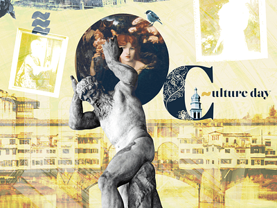 Culture Day collage collage art composing design history letter c lifestyle photo photoshop serif font typography