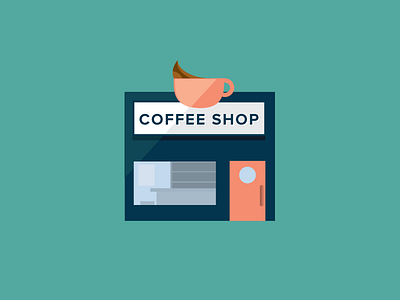 Coffee Shop 2d illustration coffee shop color illustration vector