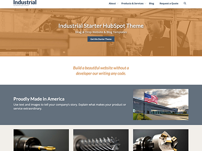 HubSpot Website Templates for Industrial & Manufacturing clean conference conferences construction engineering hubspot hubspot cms hubspot landing page industrial landing page landing page template landing page templates manufacturing marketing website simple web design website templates