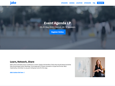 Landing Page Template for HubSpot - Events & Conference branding clean conference conferences events hubspot hubspot cms hubspot landing page industrial landing page landing page template landing page templates manufacturing marketing website simple web design webinar website templates