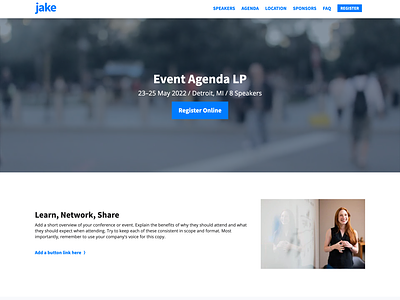 Landing Page Template for HubSpot - Events & Conference