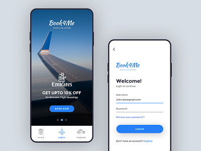 Book4Me - Travel Booking App design ui