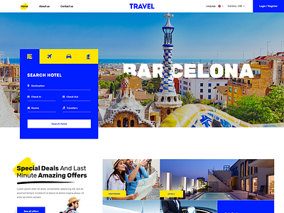 Homepage - Travel Agency design ui