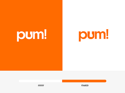 Pum! branding design logo