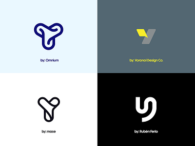 Y Monogram Logo Exploration / Part 01 branding design flat illustration logo minimal