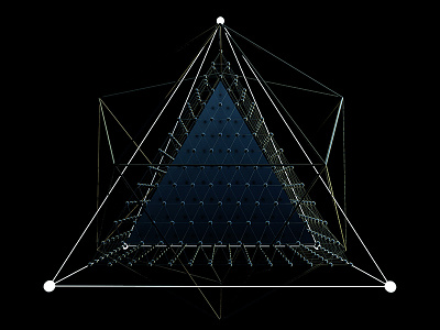 Abstract 3D abstract cinema 4d different triangles