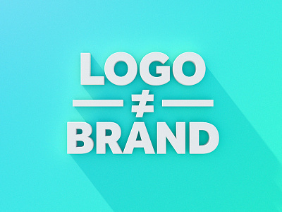Logo Does Not Equal Brand 3d brand c4d global illumination logo strategy