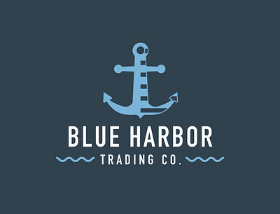 Blue Harbor Trading Co. blue harbor branding design graphic design illustration logo typography