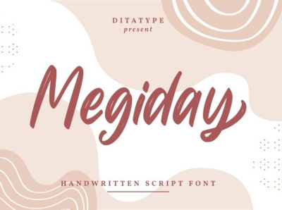 Megiday - Script Font branding design font fonts graphic design logo logotype typography ui