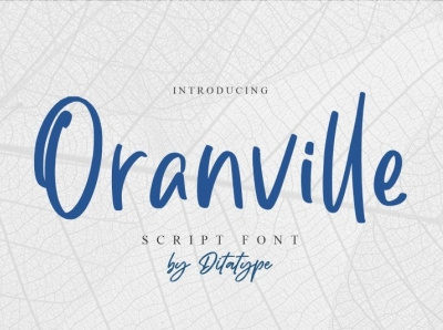 Oranville - Script Font branding design font fonts graphic design logo logotype typography ui