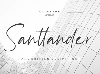 Santtander - Script Font branding design font fonts graphic design logo logotype typography ui