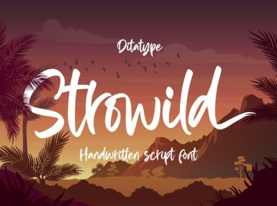 Strowild - Script Font branding design font fonts graphic design logo logotype typography ui